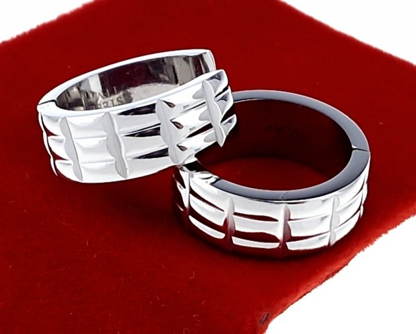 3717 Kolczyki srebrne stal chirurgiczna 316L wiszące koła 1,8cm