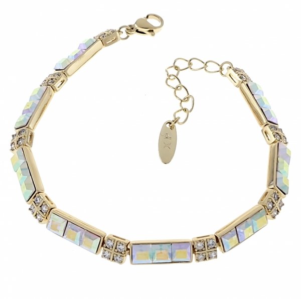 2200 Bransoletka elegancka złota 17+3cm pozłacana 14k Xuping Austrian Crystal