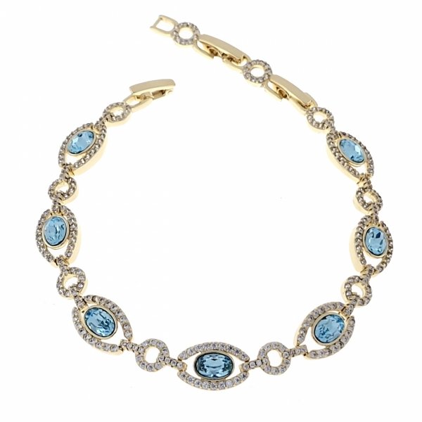 980c Bransoletka elegancka złota 16+2+2cm pozłacana 14k Xuping cyrkonie