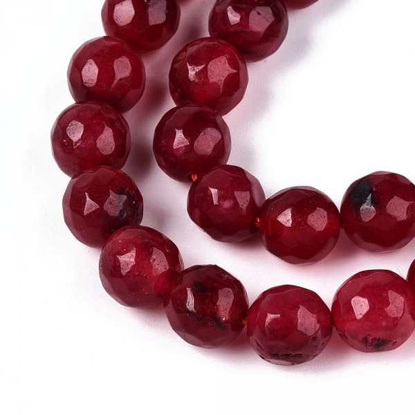 sz240 Jadeit kamień naturalny fasetowany 8mm pasmo 38cm