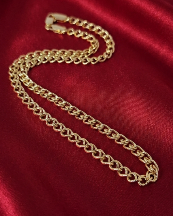 2968 Złoty łańcuszek celebrytka 45cm naszyjnik pozłacany 14k 