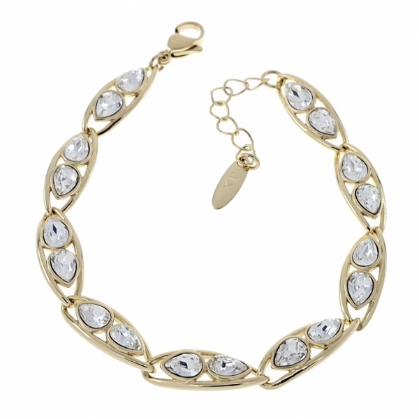2875 Bransoletka elegancka złota 17+3cm pozłacana 14k Xuping Austrian Crystal