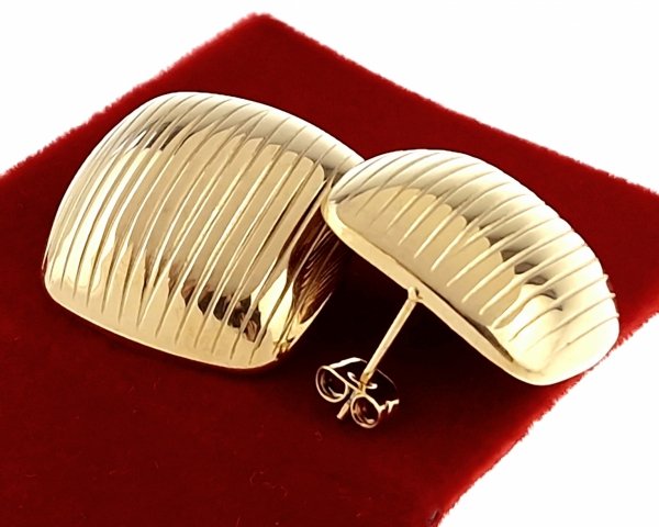 356b Kolczyki złote stal chirurgiczna 316L wtyczki celebrytki 