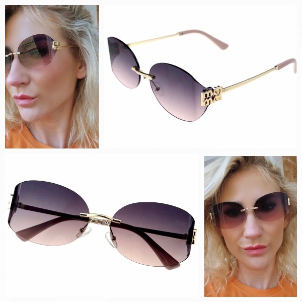ok72 Damskie okulary przeciwsłoneczne ozdobne lato wakacje UV400