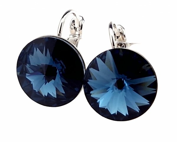 2423 Kolczyki srebrne pozłacane białym złotem wiszące Xuping Austrian Crystal