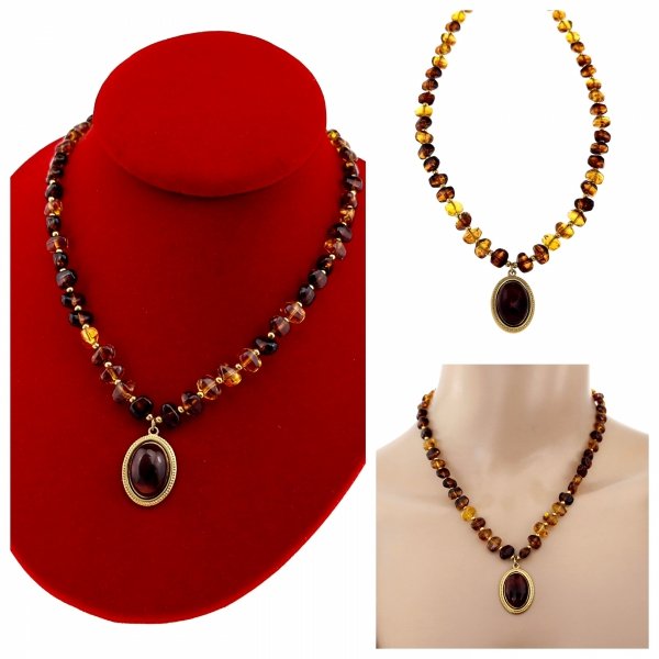 2656 Złoty łańcuszek naszyjnik 43+5cm stal chirurgiczna 316L