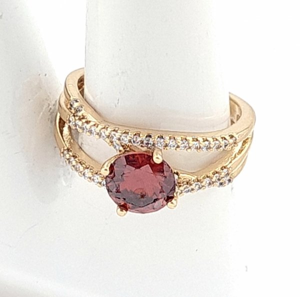 2330f Pierścionek 17,30mm złoty zaręczynowy pozłacany 18k Xuping