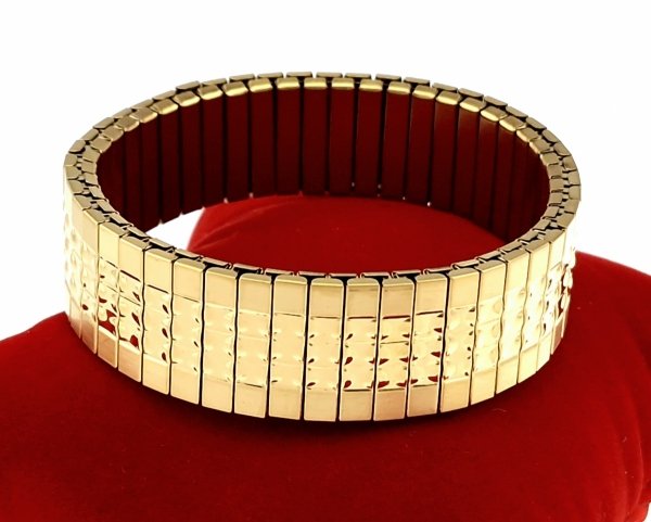 3726b Bransoletka elegancka stal chirurgiczna 316L modułowa Italian rozciągliwa 