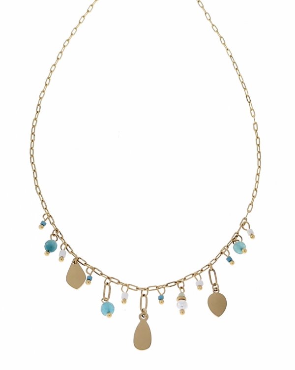 @2825 Złoty łańcuszek 40+5 naszyjnik stal chirurgiczna nierdzewna 316L 