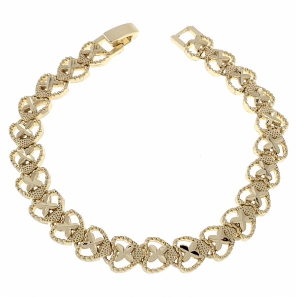 2659 Bransoletka złota elegancka 18cm pozłacana 14k Bloom