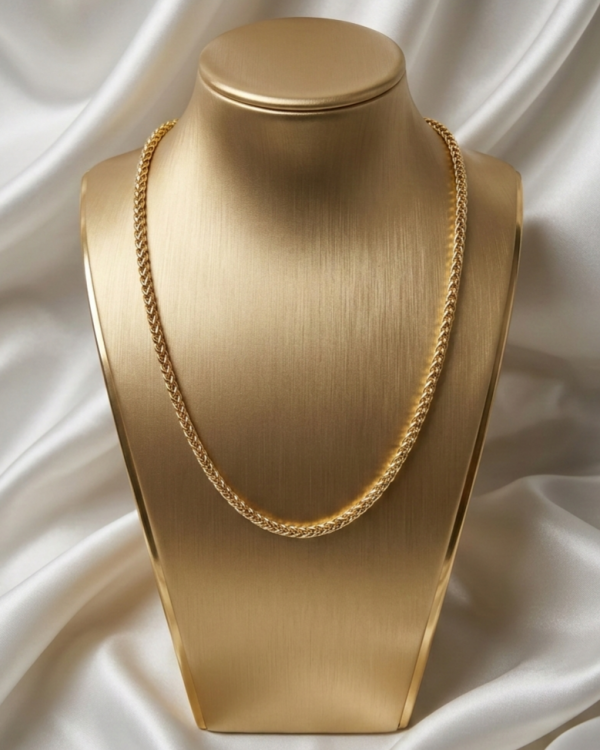 2170b Złoty łańcuszek celebrytka 58cm naszyjnik pozłacany 14k 