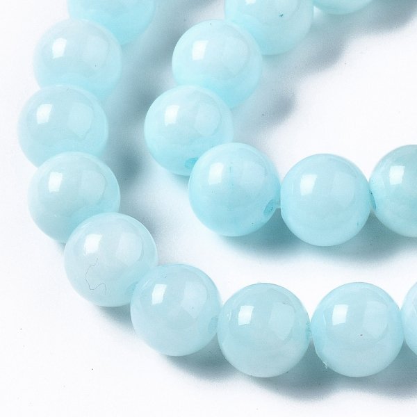 sz353 Jadeit kamień naturalny 8mm pasmo 38cm