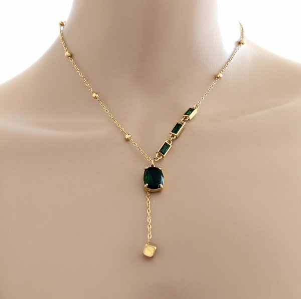 2319e Złoty łańcuszek 40+5 naszyjnik stal chirurgiczna nierdzewna 316L