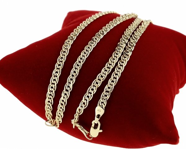 1909 Złoty łańcuszek 60cm pozłacany 14K mona lisa wzór