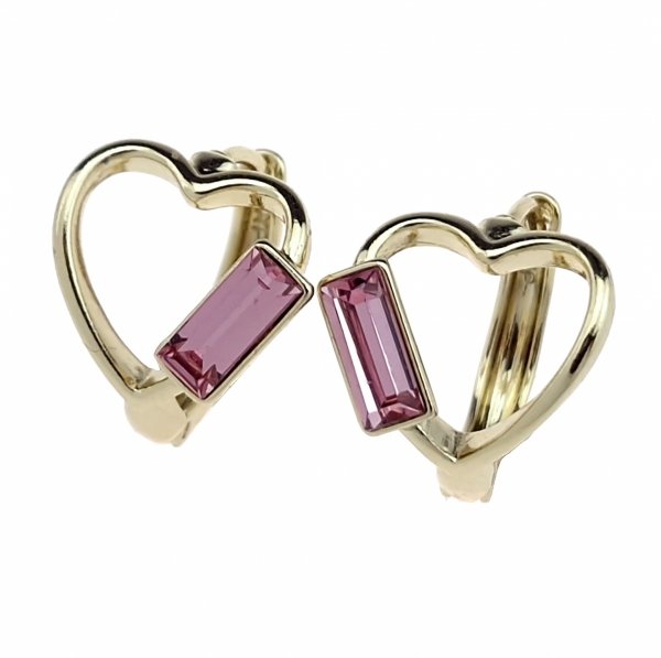 4820 Kolczyki złote pozłacane 14k wiszące Austrian Crystal