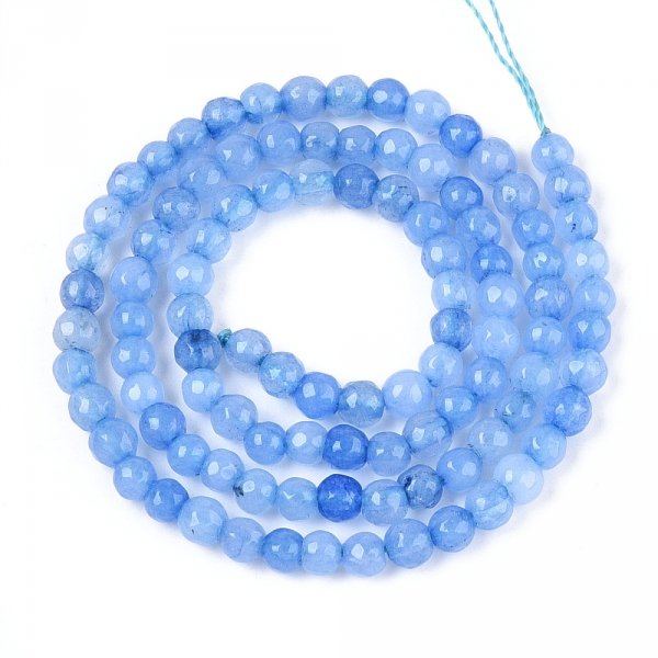 1628L Jadeit kamień naturalny 4-4,5mm pasmo 37cm