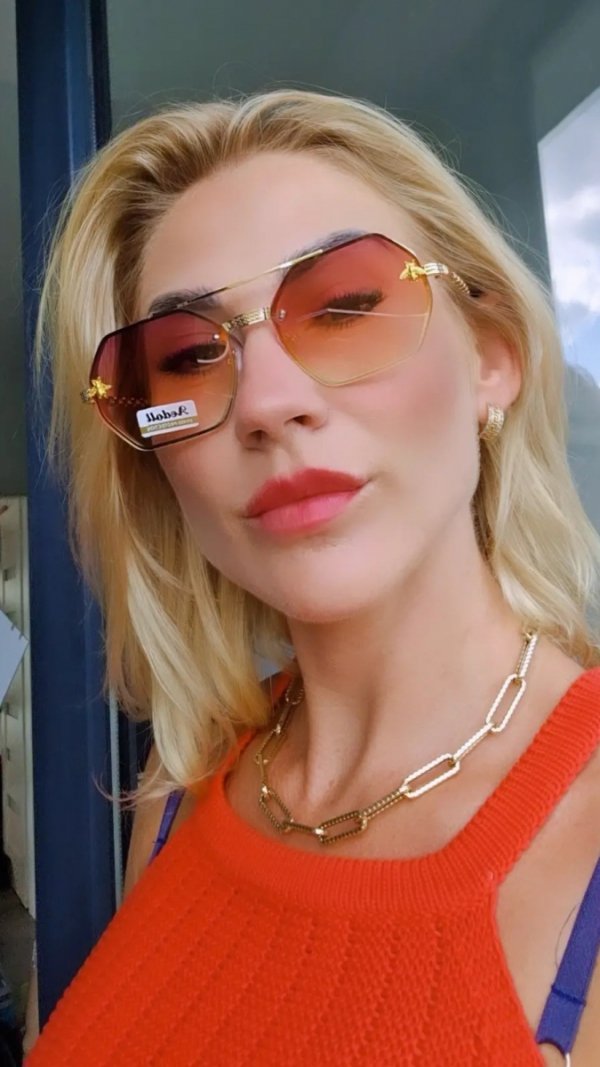 ok68 Damskie okulary przeciwsłoneczne muchy ozdobne UV400