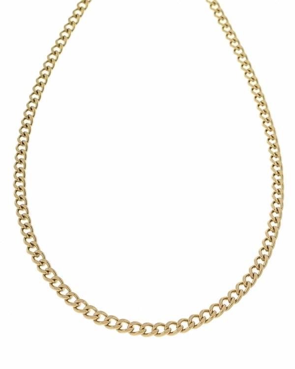 1521 Złoty łańcuszek 50cm 4mm stal chirurgiczna