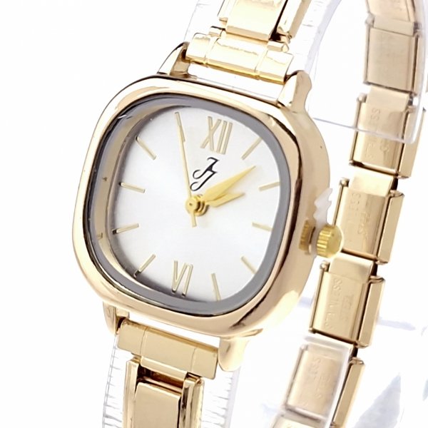 3293 Zegarek złoty na gumce modułowy stal nierdzewna rozciągliwy