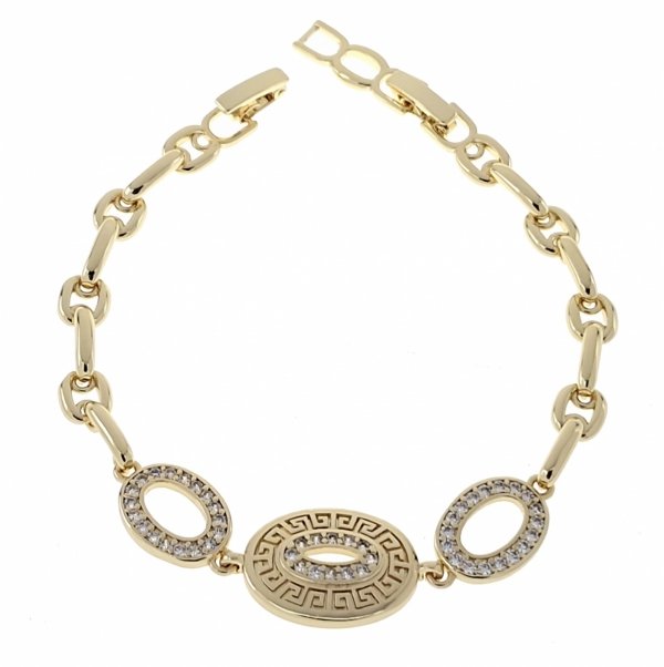 2347a Bransoletka elegancka złota 17+2cm pozłacana 14k 