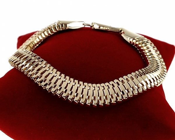 3627 Bransoletka elegancka złota 20cm pozłacana 14k 