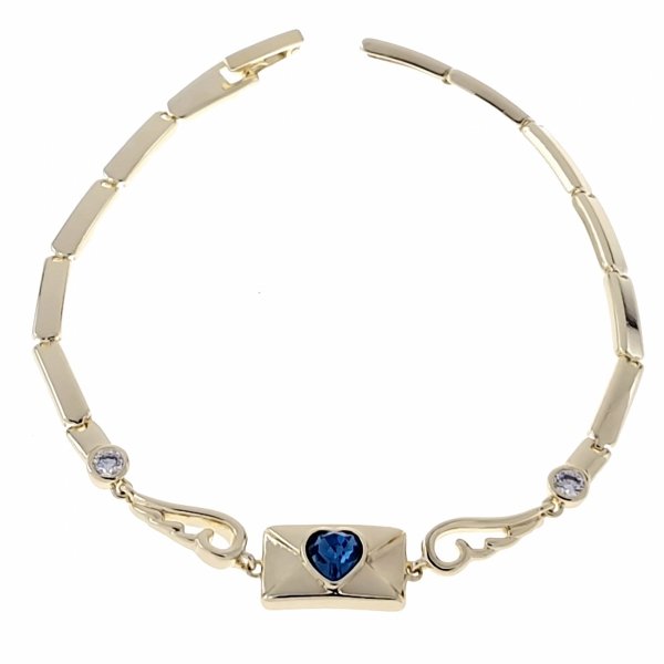 792a Bransoletka elegancka złota 19cm pozłacana 14k Xuping Austrian Crystal