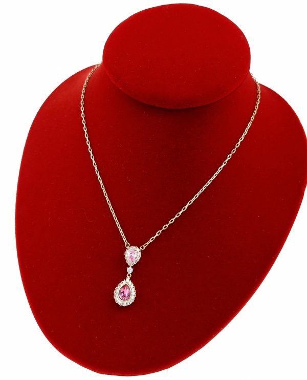 4494 Złoty łańcuszek Austrian Crystal 40+5 naszyjnik pozłacany 14K Xuping