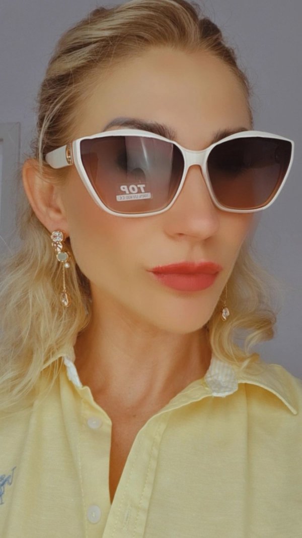 4314 Damskie okulary przeciwsłoneczne muchy ozdobne UV400