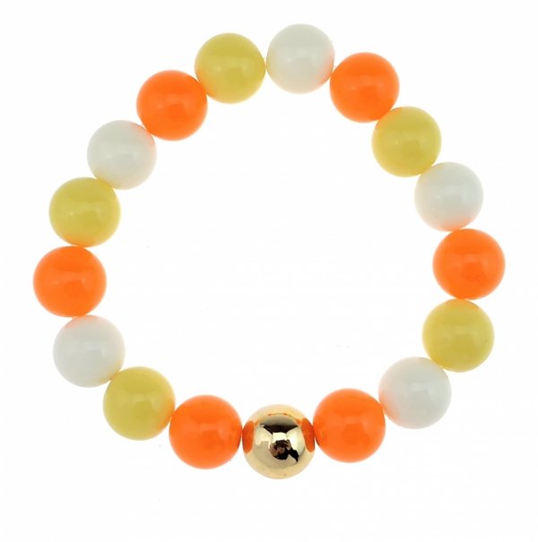 sz279 Bransoletka koraliki akrylowe na gumce jubilerskiej