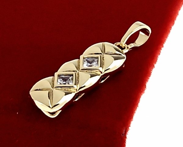 950a Złota zawieszka cyrkonia błyszcząca pozłacana 14k Xuping