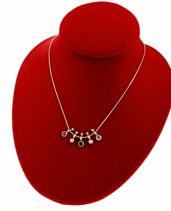 059m Złoty łańcuszek 44+5 naszyjnik stal chirurgiczna celebrytka