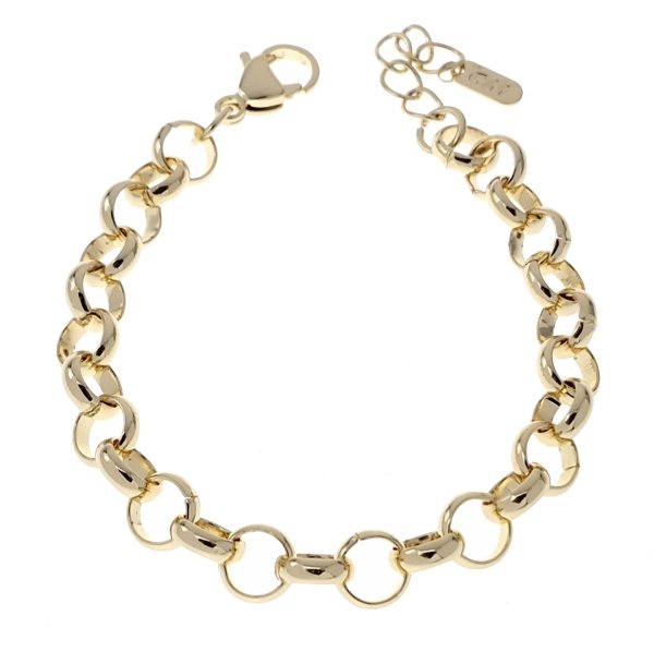 2284 Bransoletka elegancka złota 17+3cm pozłacana 14k 