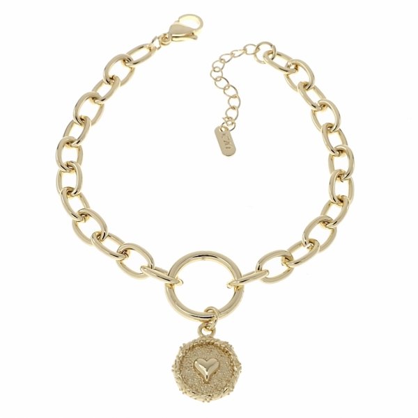 4223 Bransoletka elegancka złota 17+3cm pozłacana 14k