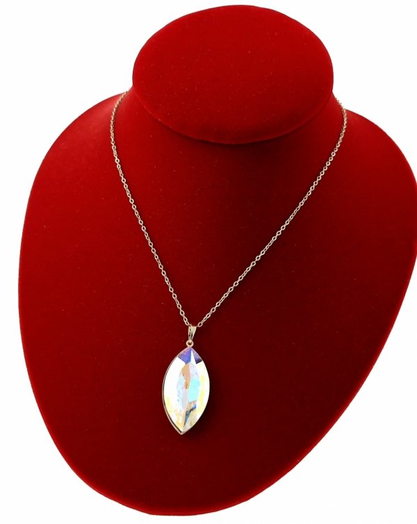 n32 Złoty łańcuszek Austrian Crystal 40+5 naszyjnik pozłacany 14K Xuping