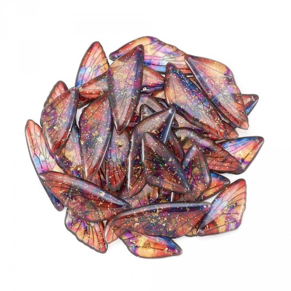 4539 Zawieszki z żywicy w kształcie skrzydeł motyla, 2 pary