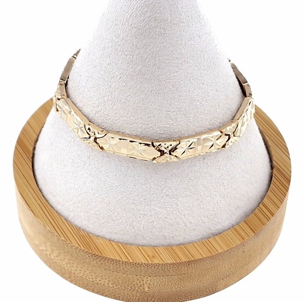 1229 Bransoletka złota pozłacana 18cm 18k Xuping 