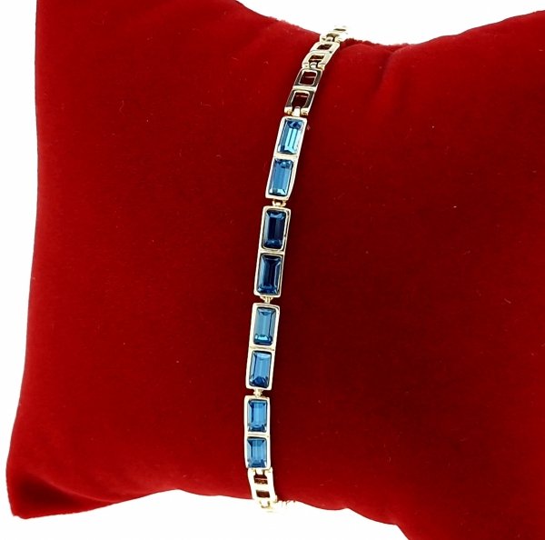 1990 Bransoletka elegancka złota 17+2cm pozłacana 14k Xuping Austrian Crystal