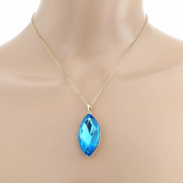 3386 Złoty łańcuszek Austrian Crystal 40+5 naszyjnik pozłacany 14K Xuping