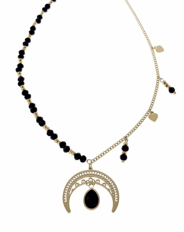 3635 Złoty łańcuszek 45+5cm naszyjnik stal chirurgiczna nierdzewna 316L 