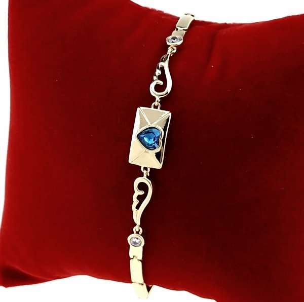 792a Bransoletka elegancka złota 19cm pozłacana 14k Xuping Austrian Crystal