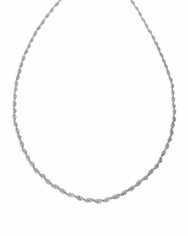 792f Srebrny łańcuszek 45cm 2,2mm stal chirurgiczna 316L nierdzewna 