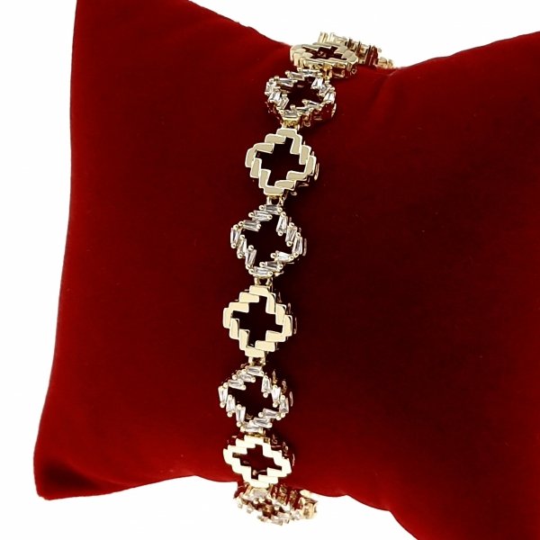 4952 Bransoletka elegancka złota 17+2cm pozłacana 14k 