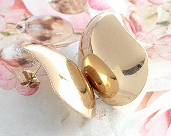 657 Złote kolczyki pozłacane 18k Xuping wtyczki