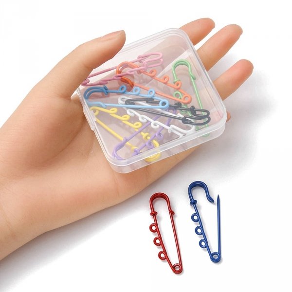 024 Półprodukt do wyrobu biżuterii agrafka 10sztuk mieszane kolory