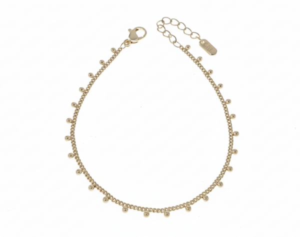 4185 Bransoletka elegancka złota 17+3cm pozłacana 14k 