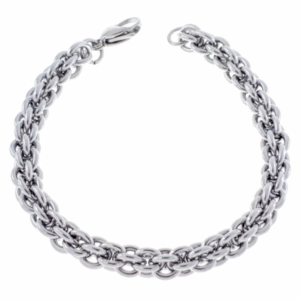 649a Bransoletka srebrna 20cm stal chirurgiczna 