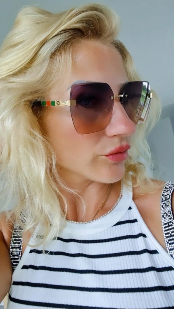 4350 Damskie okulary przeciwsłoneczne muchy ozdobne UV400