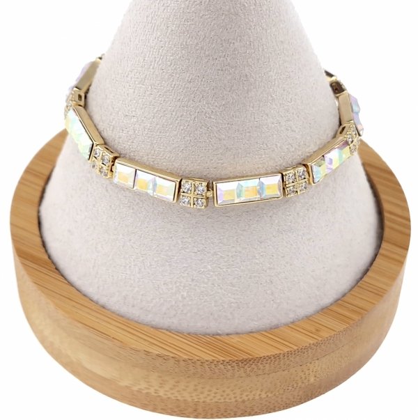 2200 Bransoletka elegancka złota 17+3cm pozłacana 14k Xuping Austrian Crystal