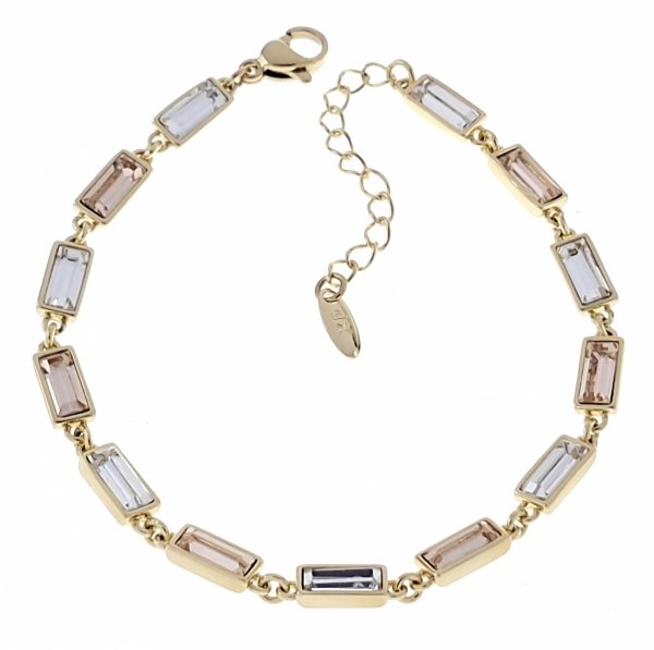 004 Bransoletka elegancka złota 17+3cm pozłacana 14k Xuping Austrian Crystal