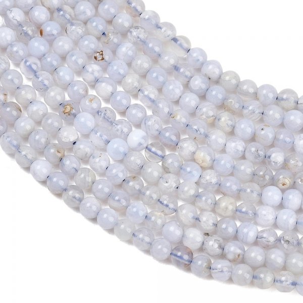 4057 Agat okrągły kamień naturalny 3,5mm pasmo 38cm